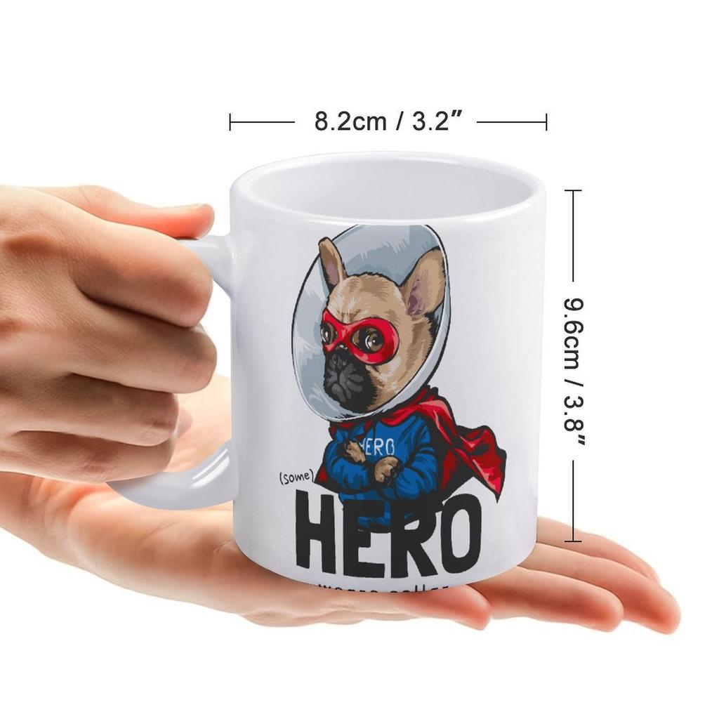 1 Stück 11oz Weiße Keramiktasse Beidseitig bedruckter Inhalt Langlebige Kaffeetasse Ideal für Zuhause Büro Alltagsroutine