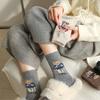 Vintage Sweater Bear "Cartoon Wool Socks Children'S Medium Tube Socks New Flocking Design Stacking Socks Women