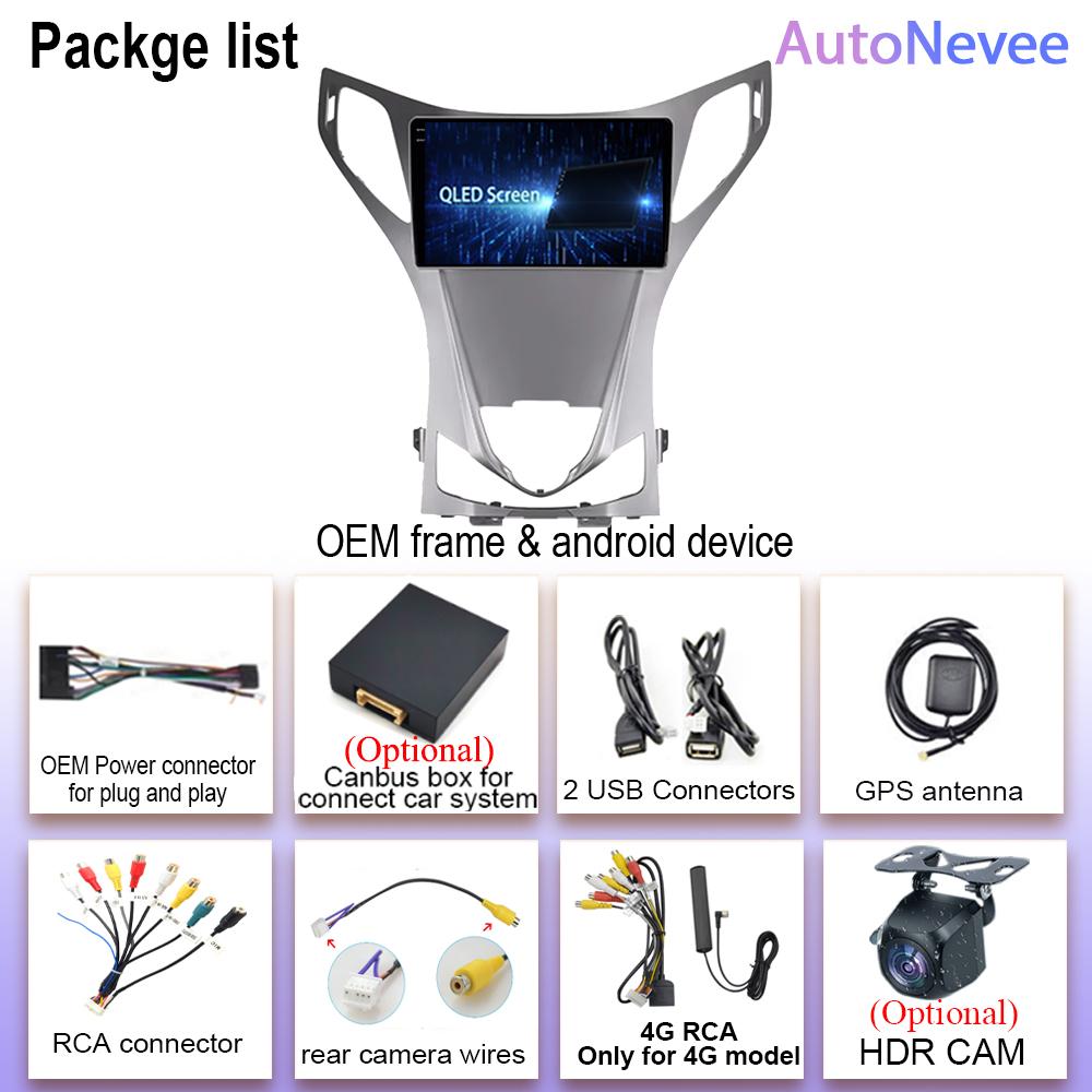 Android 14 For Hyundai Azera 2 II 2011-2014 Car Radio Multimedia Central Navigation System 4G GPS BT Carplay Stereo Touch Screen