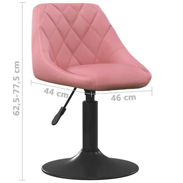 VidaXL Chaises pivotantes à manger lot de 2 Rose Velours 335332