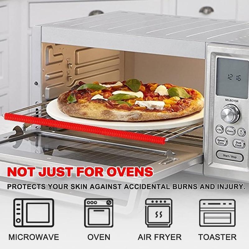 2Pcs/Set Heat Resistant Silicone Oven Rack Guard Edge Protector, Anti-Burn Safety Cover for Oven Shelves, Practical Kitchen Bakeware Accessory