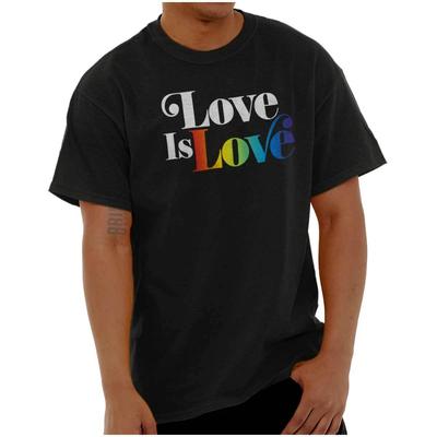 Liebe ist Liebe LGBT Gay Pride Regenbogen Grafik T-Shirt für Männer oder Frauen