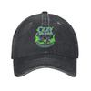 Cappellino da Baseball Ozzy Osbourne Cerchio di Pipistrelli Neon V2 Denim Usurato Cantante Musicale Snapback Unisex Donna Esterno Non Strutturato Cappello Morbido