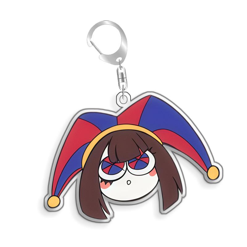 For The Amazing Digital Circus Pomni Jax Ragatha Kinger Caine Acrylic selfmade cute Cartoon Anime Keychain Pendant Toy gift 5cm