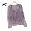 Everyday Wear Women Top Tops Hooded Drawstring Long Sleeve Pure Color Casual Blouse Summer Breathable Loose Fit Thin Ice Silk Sun Protection Coat
