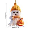 Acrylic Halloween Ghost Car Hanging Decoration Cute Flat Ornament for Vehicle Window Home Party Decor