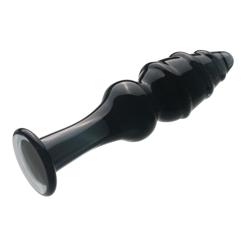 VaHppy Glass Pull Beads Anal Toys Fine Thread 3.5cm140g Black/Pink/Transparent with base sex toys Anal Plug Masturbators SM