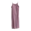 2024 Spring/Summer Cotton Linen Plus Size Women's Spaghetti Strap Long Dress - Solid Color, Loose, Versatile, Literary Style.