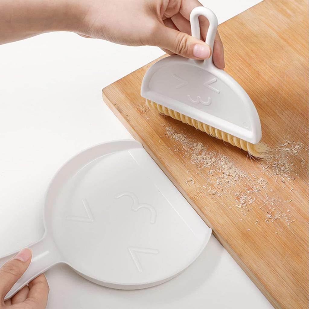 Hand Broom and Dustpan Set, Computer Desk Keyboard Hand Broom Sofa Pet Cage Cleaning Brush, Mini Brooms and Dustpans for Indoor, Kitchen, and Car