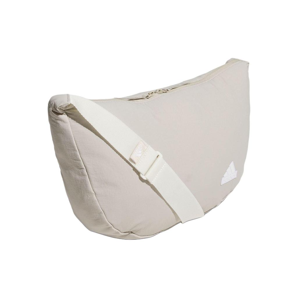 New Adidas Recycled Polyamide Shoulder Bag Unisex Light Gray JJ4343