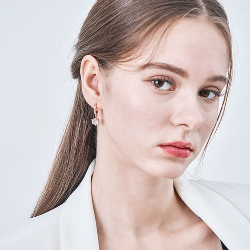 ELLE Jewelry 14K GF 3/5 1-carat Fine Basic One-Touch Earrings ELGPEE526