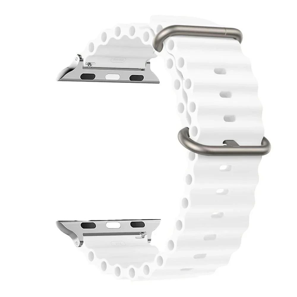 Classic Strap For Apple watch ultra band 49mm 44mm 45mm 41mm 40mm 38mm 44 45 mm 1:1 Original Ocean belt iWatch series 9 8 7 se bands