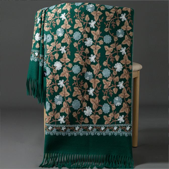 Women Winter Scart Embroidery Scarves Tippet Fashion Shawl Women Shawls Wraps Long Tassel Female Foulard Blanket Wrap Scarf