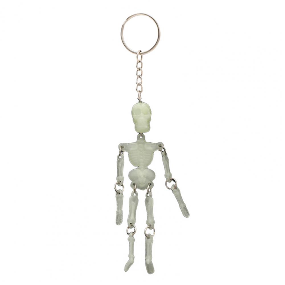 Portachiavi Teschio Ciondolo Borsa Teschio Articolazioni Mobili Portachiavi Teschio Portachiavi di Halloween Luminescente per Borsa a Mano Zaino da Uomo