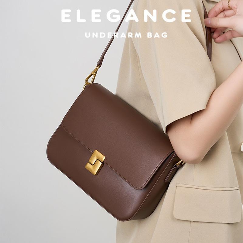 2025 Skórzana Damska Torba Crossbody Luksusowy Design Mała Kwadratowa Torebka Skóra Bydlęca Damska Torba na Ramię do Dojazdów Prezent dla Pań