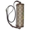 Gucci Cherry Print Logo Leather Trim Supreme Canvas Box Bag Men Shoulder Bag Brown 700733-U5TAG-8679