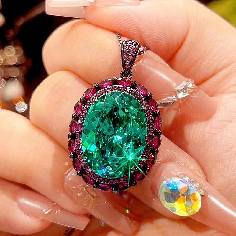 Herbst- und Winterschmuck Kupferbasis Vergoldet Simulation Para Grün Schwarzgold Retro Temperament Set 15 * 20