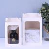 Tote Bags Gift Boxes Holiday Transparent Window Display Stylish Packaging Gift Kraft Paper Bags
