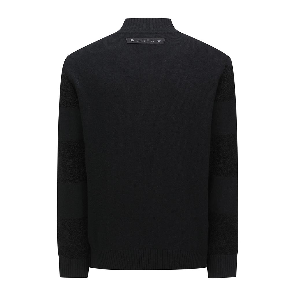 ANEW GOLF Men Knit Block High Neck Sweater_Bk