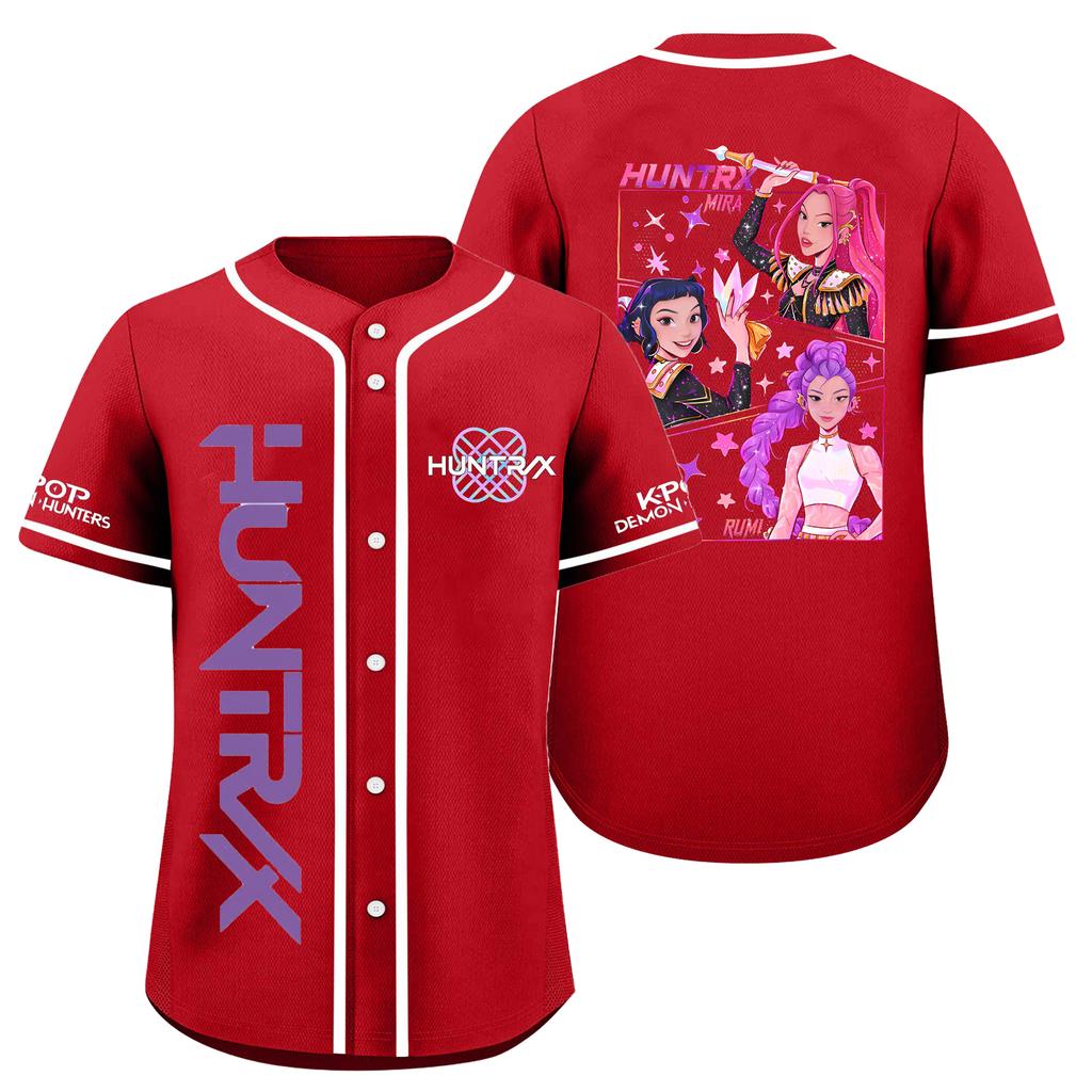 Children's Casual Cartoon Print Short-sleeved Baseball Jerseys Children's Sportswear Top