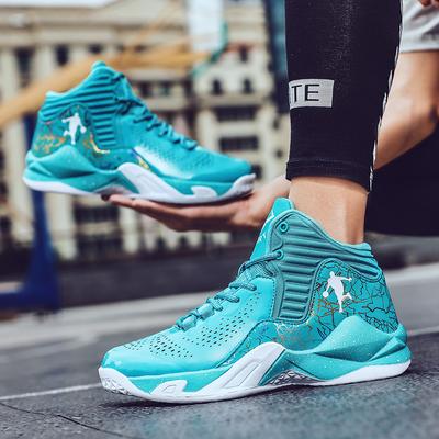 Hochwertige blaue Herren-Basketball-Sneakers High-Top-Plateau-Sportschuhe für Damen Rutschfeste atmungsaktive Basketballschuhe Herren
