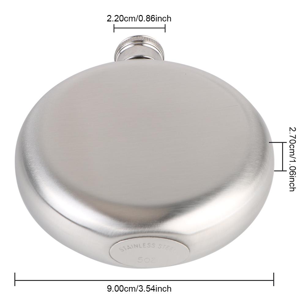 HILIFE Wine Bottle Drinkware Accessories Alcohol Hip Flasks Stainless Steel 5 Oz Round Whiskey Flask Russian Liquor Pot