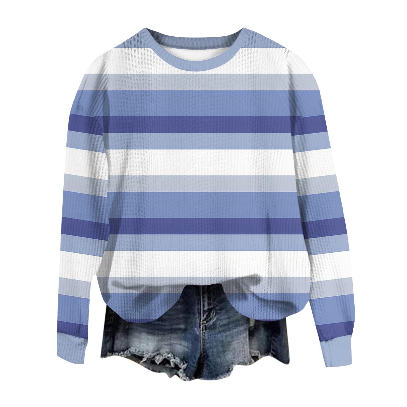 

Женский модный повседневный шерстяной трикотажный пуловер с длинным рукавом и круглым вырезом M синий