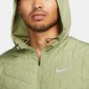 Nike Jednobarevná mikina s kapucí na zip s dlouhým rukávem Pánské bundy Zelená DD5645-334