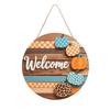 2D Flat Print Fall Halloween Decorative Sign Rustic Harvest Hanging Sign  Indoor Wall