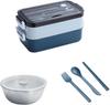 Bento Boxes Double Layer Stainless Steel Lunch Box With Soup Bowl Leak-Proof Bento Box Dinnerware Set