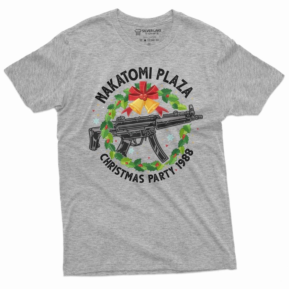 

Mens Nakatomi Plaza Shirt Christmas Party Shirt Christmas Movie Tee Shirts S