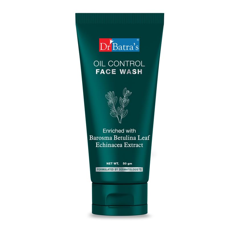 Dr Batra's Oil Control Face Wash Soap Free Lightweight Cleanser For Oily Skin Gentle Daily Use 50 g Pack Of 3