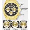 Alloy Quartz Wristwatch Dazzling Brightness New Watch Men Luminous Chronograph Business Waterproof Male Watches with Date