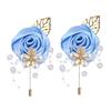 Exquisite Corsage Corsage Artificial Flower for Wedding Bridesmaids and Groomsmen Artificial Flower and Pearls