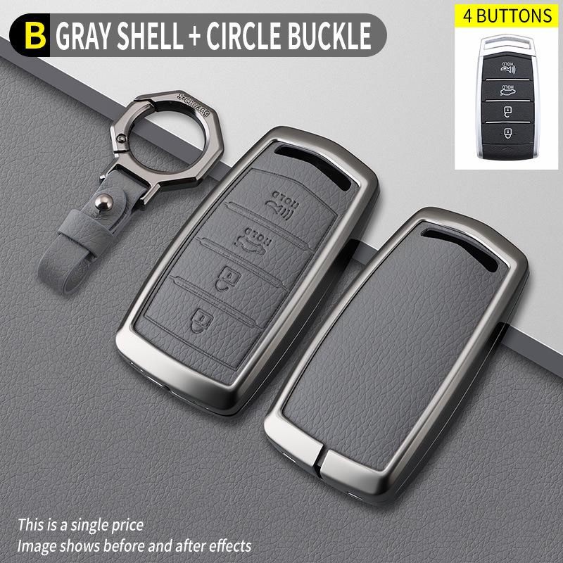 Genesis G70/G80/G90 & GV60/70/80 Metal Leather Key Case