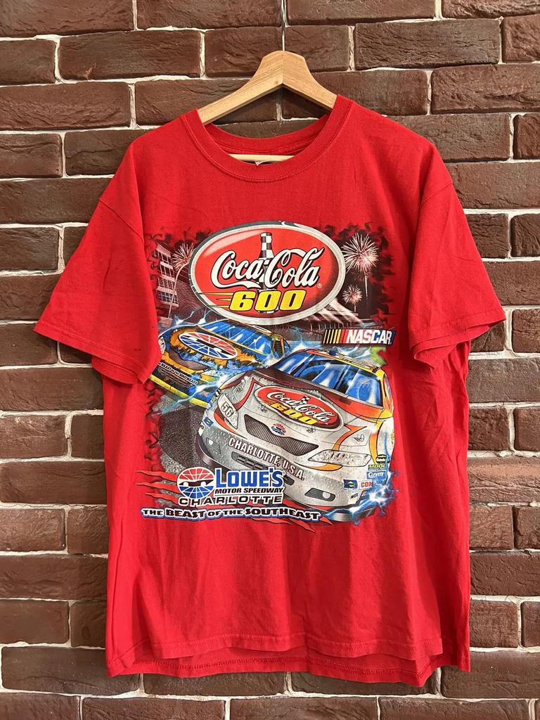 00s Vintage Coca Cola Beware Beast Nascar Tee Flame Racing Unisex T-Shirt