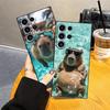 Case for Samsung Galaxy S22 S25+ S20 S23 FE S9 S24+ S24 Plus S21 S25 Ultra Soft Back Phone Cover Cute Capybara