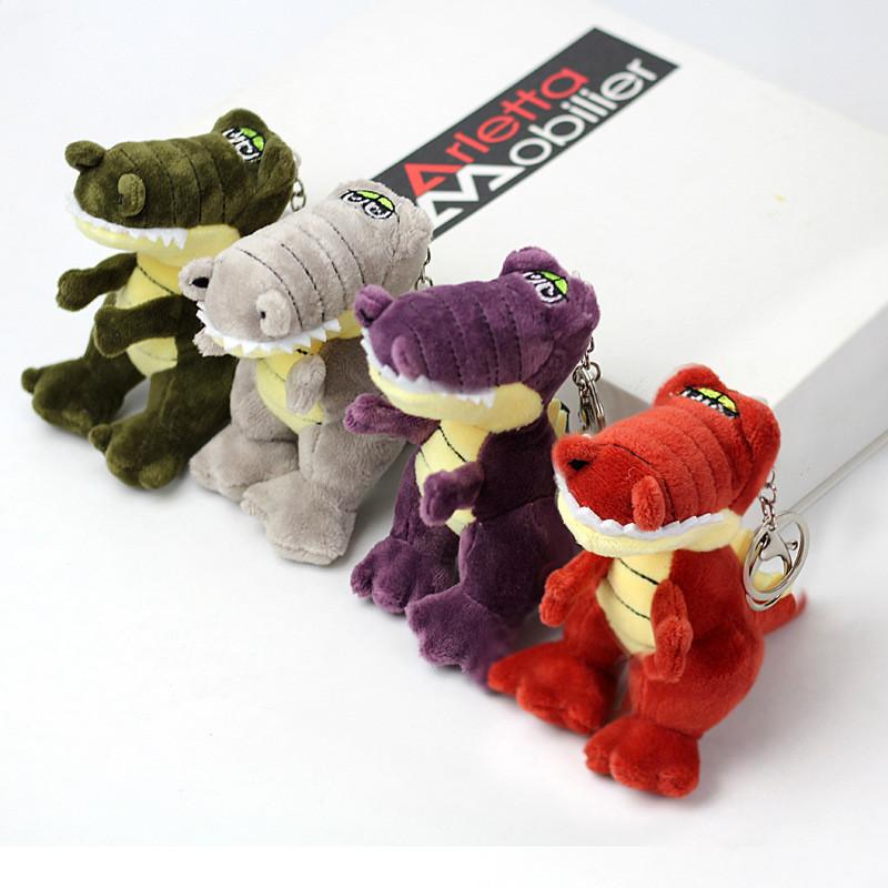 Plush Alligator Toy Keychain Vibrant Colors Cute Short Plush Stuffed Animal