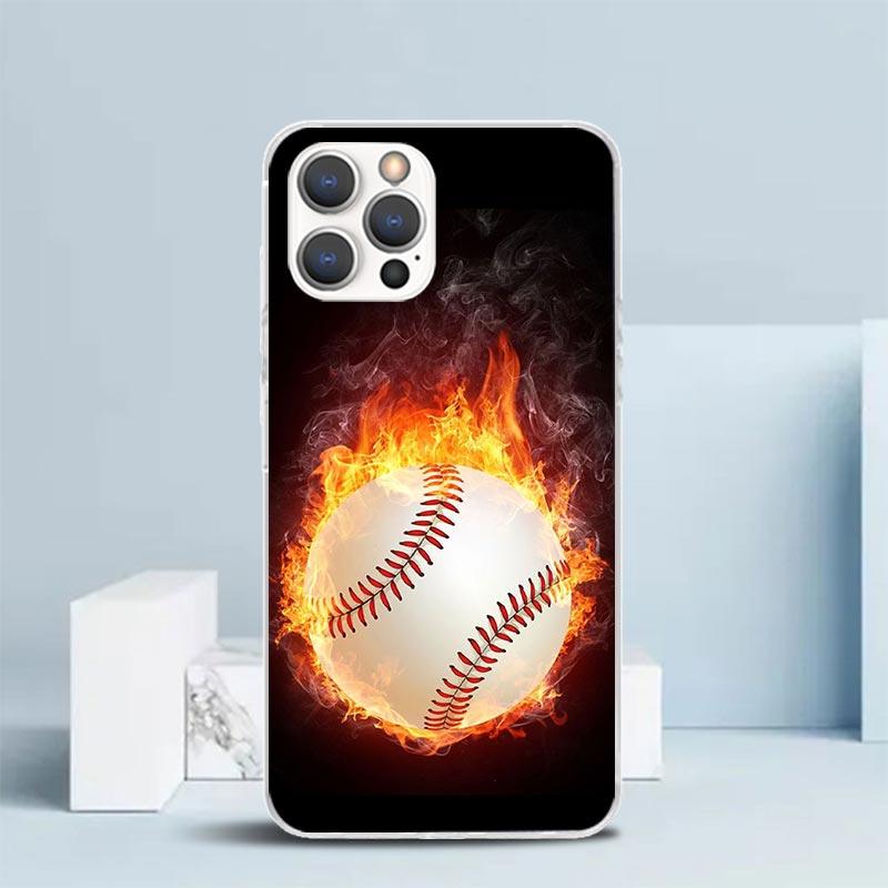 Baseball Sport Soft Cover for iPhone 16 17 Air 15 14 Pro Max 16E Phone Case 13 Mini 12 11 7 SE 8 Print Pattern Fit Cases 16 17 A