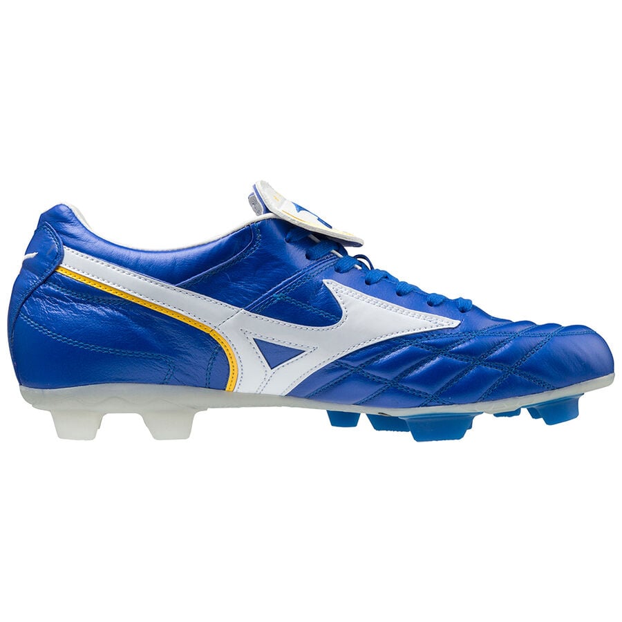 Mizuno Wave Cup Legend Durable Soccer Shoes Men Soccer Shoes Blue White Yellow P1GA201901