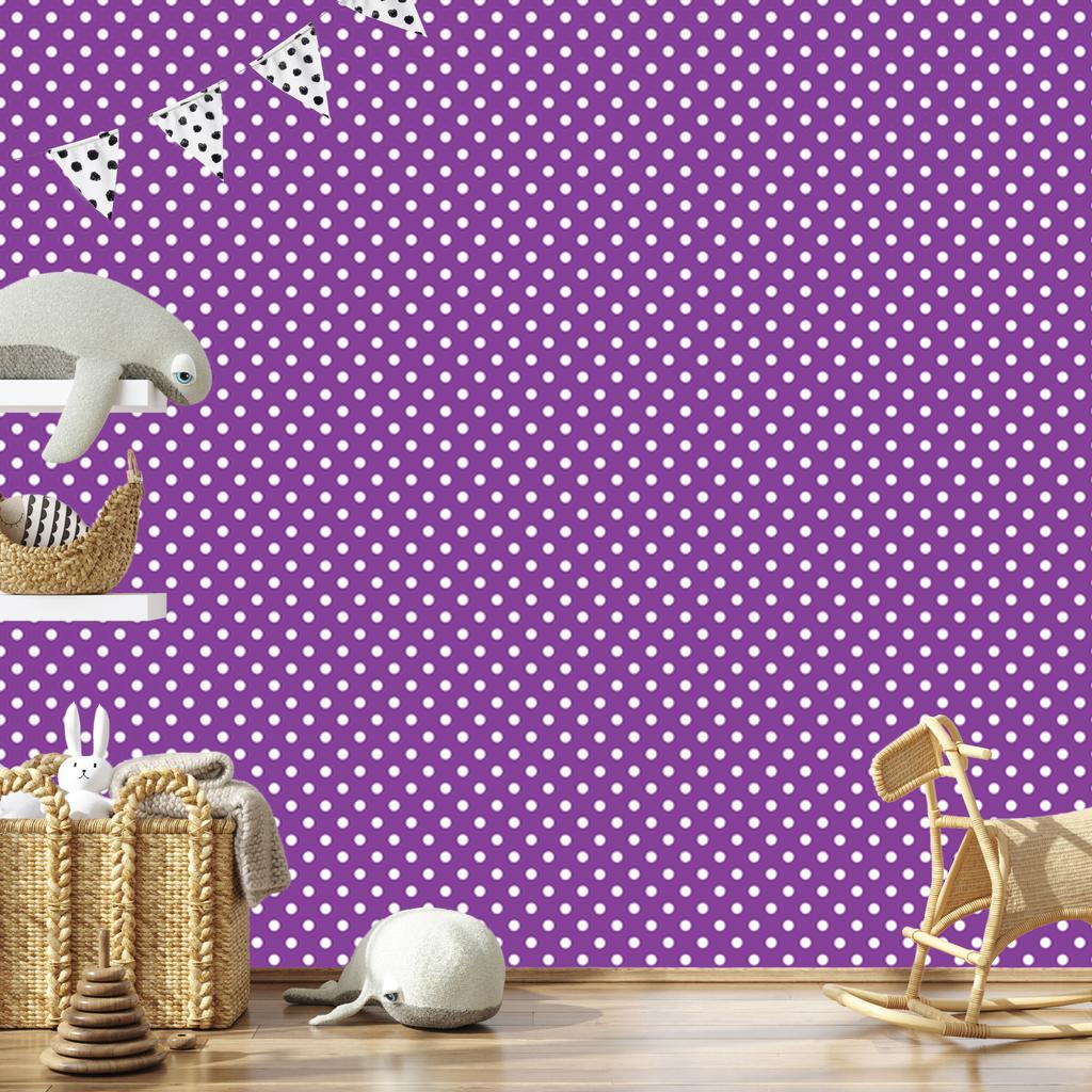 Dots Wallpaper, top purple, bottom purple for Living Room and Bedroom 50x1000