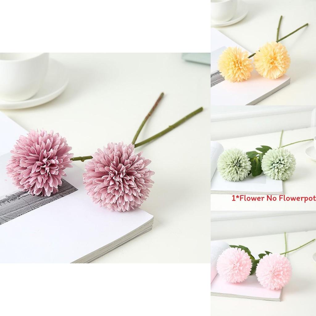 Fake Floral Ball Chrysanthemum Silk Flower For Party Decor And Photography Props