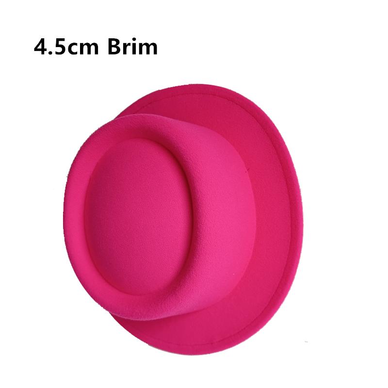 Klobouk Fedora 4,5 cm Tmavě purpurový Široký okraj Pánská móda Podzim/Zima Klobouk Pork Pie Svatba Dámský klobouk Gorras Para Hombres