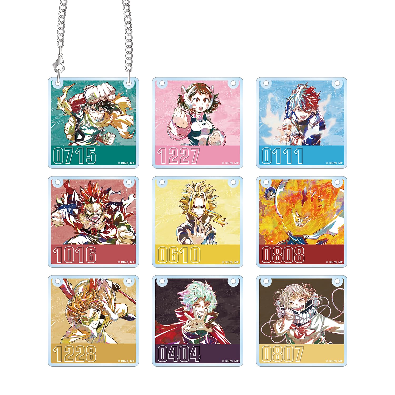 TV Anime My Hero Academia Trading Ani Art Vol. 8 Acrylic Door Plate Style Charm ver.A 9-Piece Box