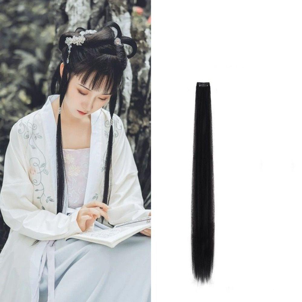 Traditional Long Straight Hair Piece Ancient Hanfu Wig Pads False Hanfu Wig Piece Women