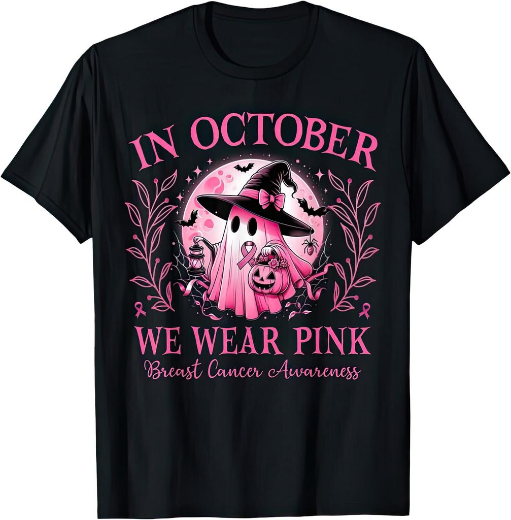 In October We Wear Pink Breast Cancer Awareness T shirt