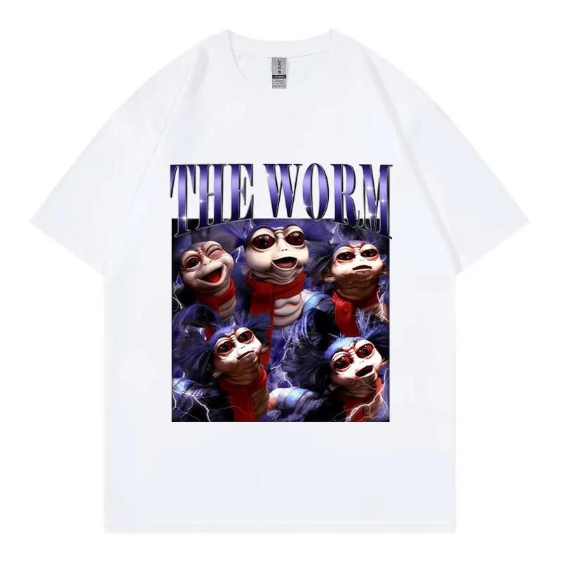 Marcus The Worm Funny Meme Tshirt Unisex Women Fashion Vintage Short Sleeve Tshirts Summer Casual Loose Cotton T Shirt Streetwear