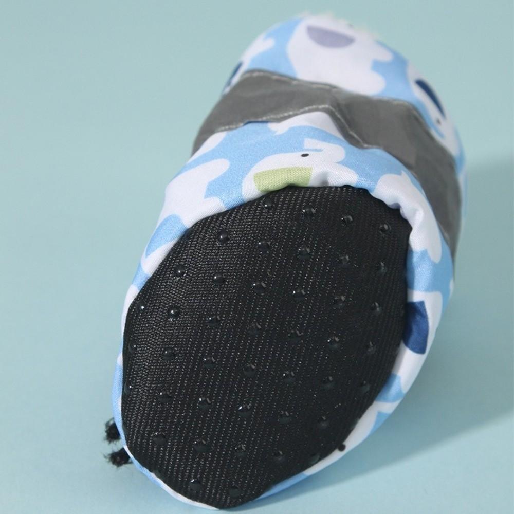 4Pcs Plush Pet Shoes Anti-slip Pet Snow Boots Fashion Cats Puppy Socks for Small Medium Dog