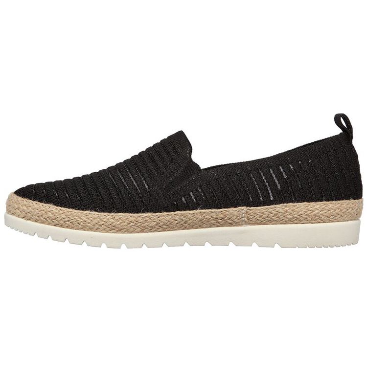 Skechers Bobs Flexpadrille 3.0 Тканевые Удобные Повседневные Слипоны Низкие По щиколотку Повседневная обувь Женская кроссовка Черный 113245-BLK 35