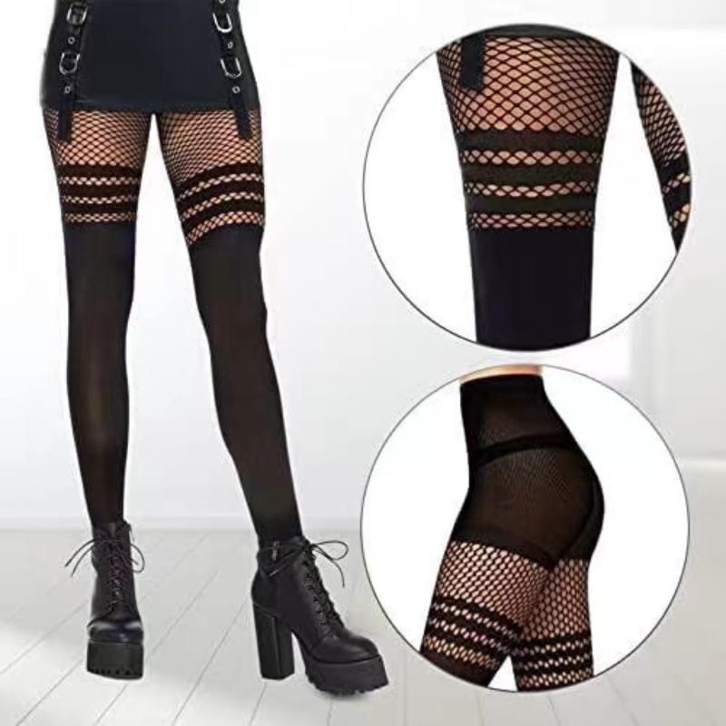 Hot Selling Women's Long Sexy Fishnet Stockings Fish Net splice Web Pantyhose Lingerie tights Thigh High Stocking